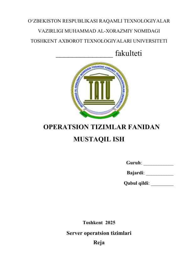 Server operatsion tizimlari