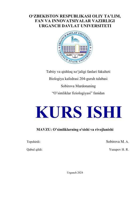 O`simliklarning o`sishi va rivojlanishi.doc