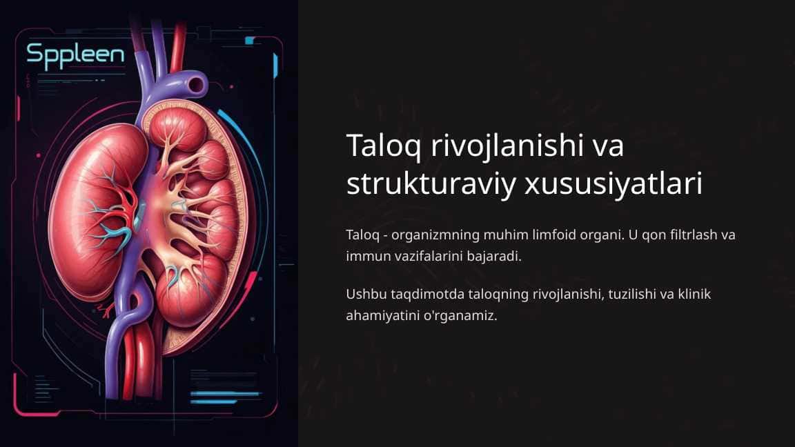 Taloq rivojlanishi va strukturaviy xususiyatlari