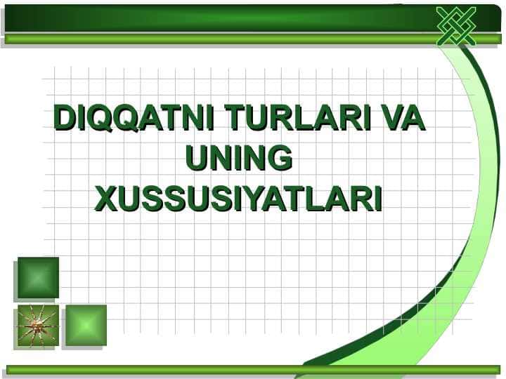 DIQQATNI RIVOJLANTIRISH..