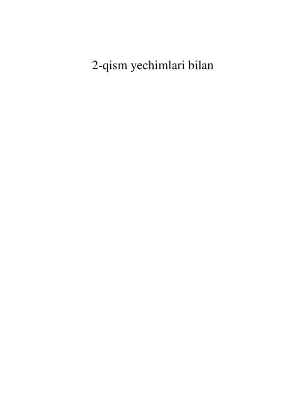 MATEMATIKA TAYYORLOV 2-QISM