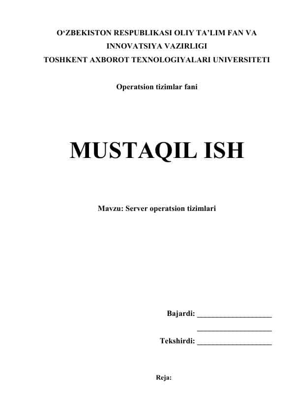 Server operatsion tizimlari