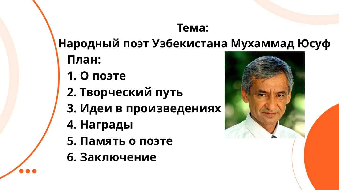Народный поэт Узбекистана Мухаммад Юсуф