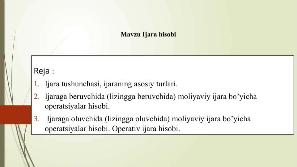 Ijara hisobi