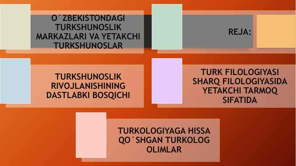 O`ZBEKISTONDAGI TURKSHUNOSLIK MARKAZLARI VA YETAKCHI TURKSHUNOSLAR