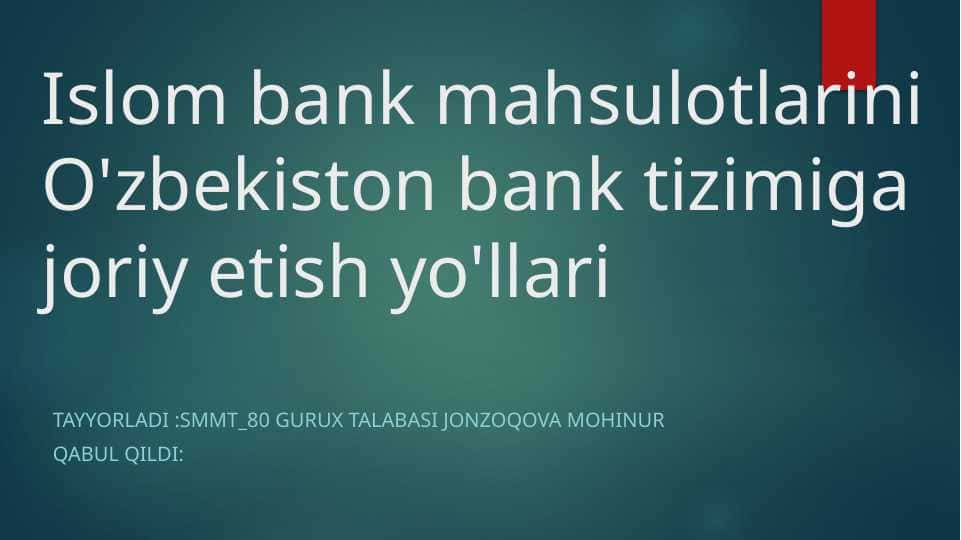Bank ishidan ppt