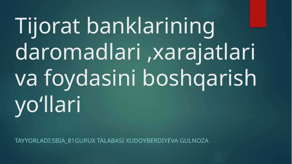 Bank ishidan ppt