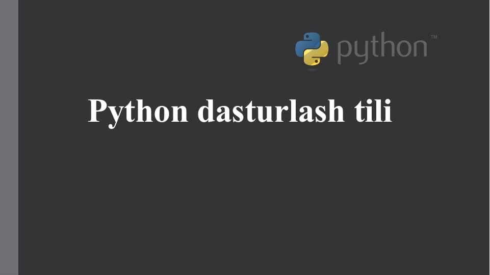 Python dasturlash tili