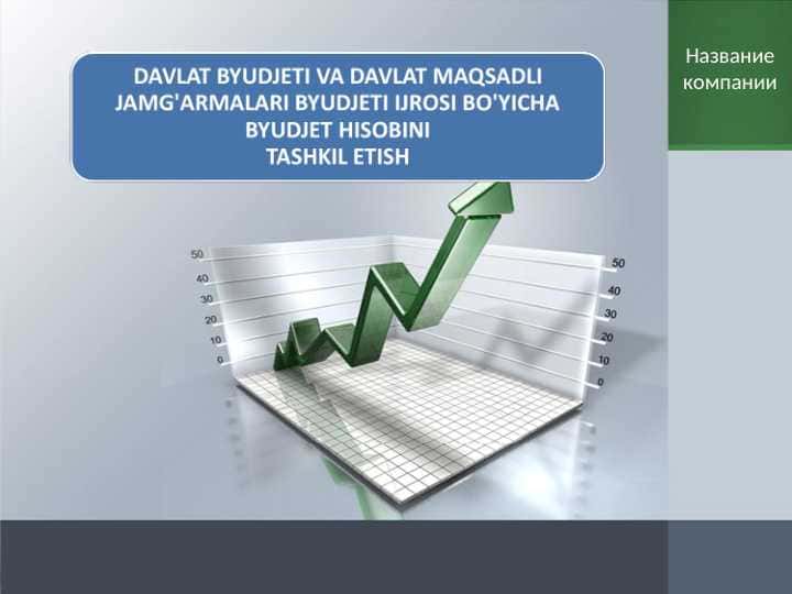 DAVLAT BYUDJETI VA DAVLAT MAQSADLI JAMG'ARMALARI BYUDJETI IJROSI BO'YICHA BYUDJET HISOBINI TASHKIL ETISH