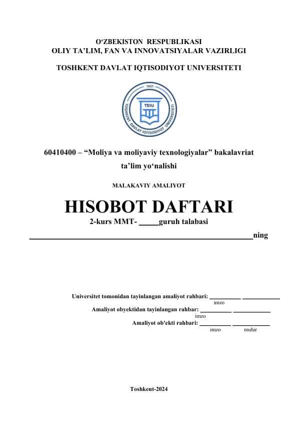 Hisob daftari (Amaliyot kundaligi)