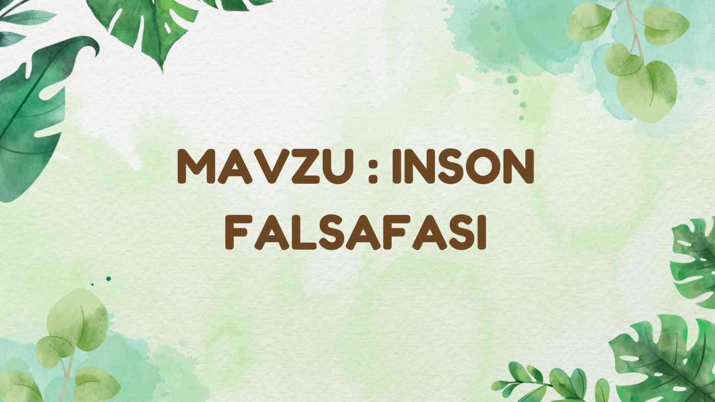 Inson falsafasi