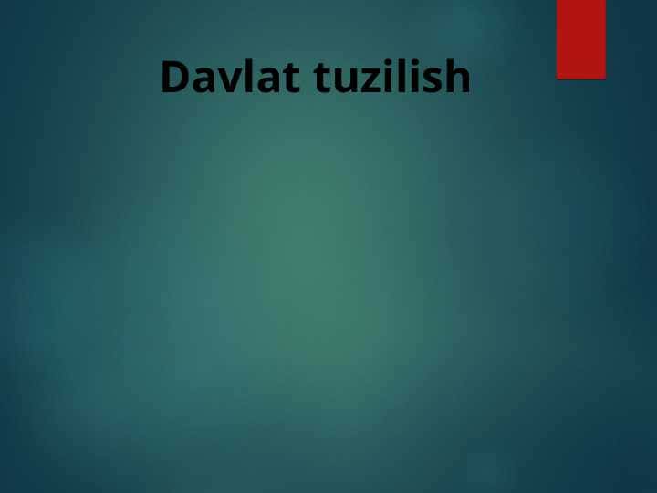 Davlat tuzilish