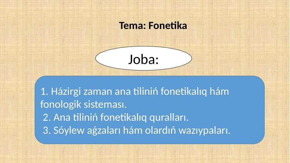 fonetik haqqında slayd