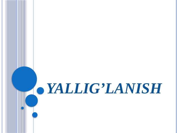 Yallig'lanish