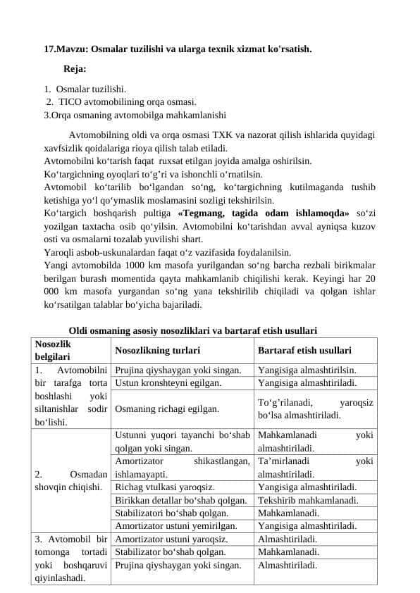 osmalarni tuzilishi dars ishlanmasi