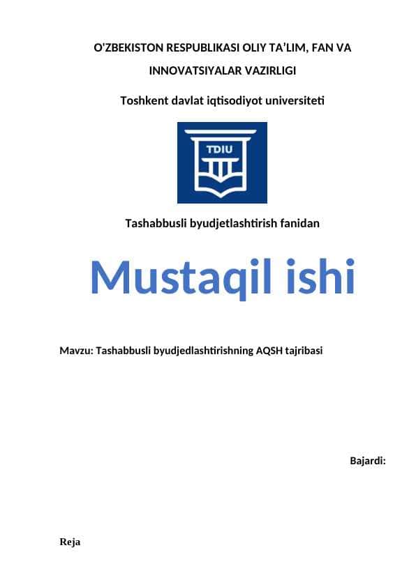 Tashabbusli byudjedlashtirishning AQSH tajribasi