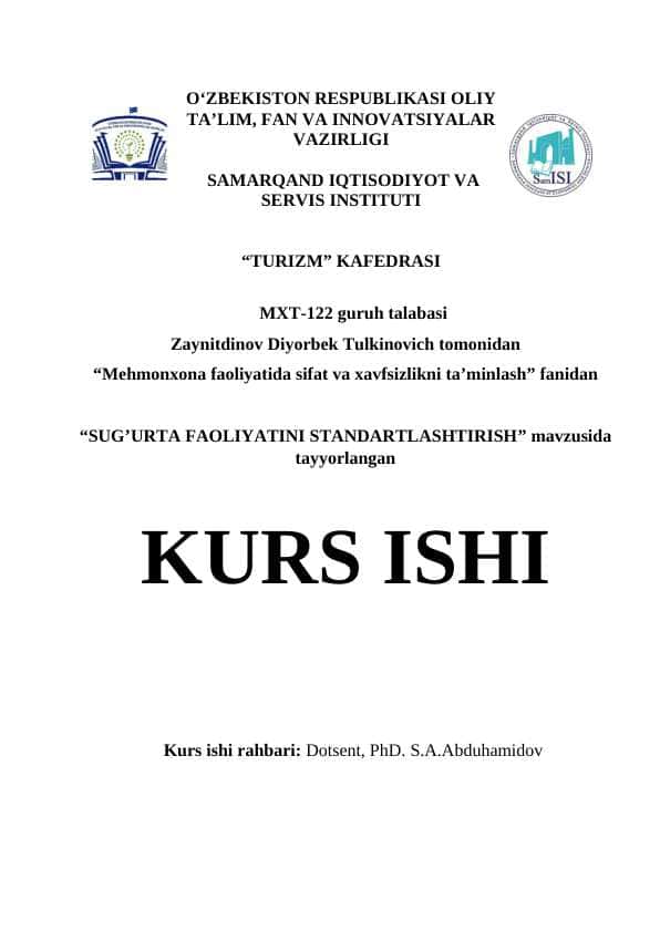 Sug'urta faoliyatini standartlashtirish