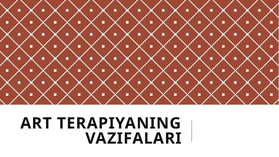 Art terapiyaning vazifalari