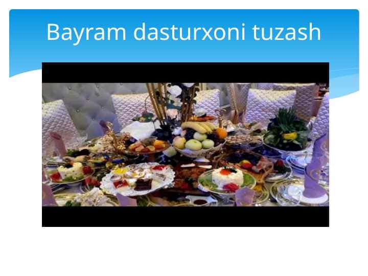 Bayram dasturxoni tuzash