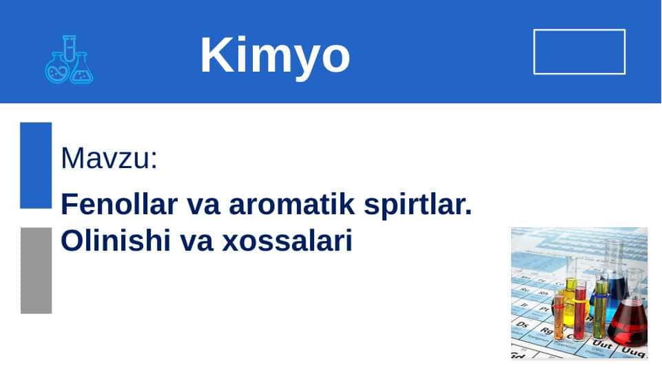 Fenollar va aromatik spirtlar
