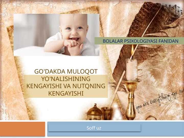 GO'DAKDA MULOQOT YO'NALISHINING KENGAYISHI VA NUTQNING KENGAYISHI