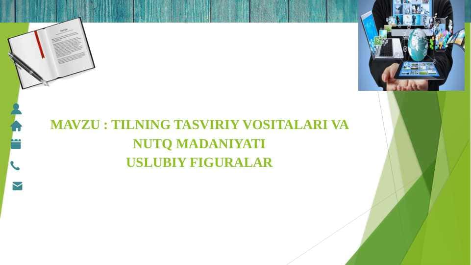 TILNING TASVIRIY VOSITALARI VA NUTQ MADANIYATI USLUBIY FIGURALAR