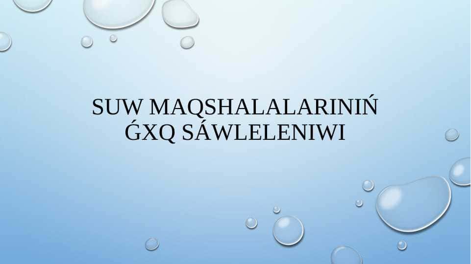 Suw maqshalalarınıń Ǵxq sáwlelenıwi