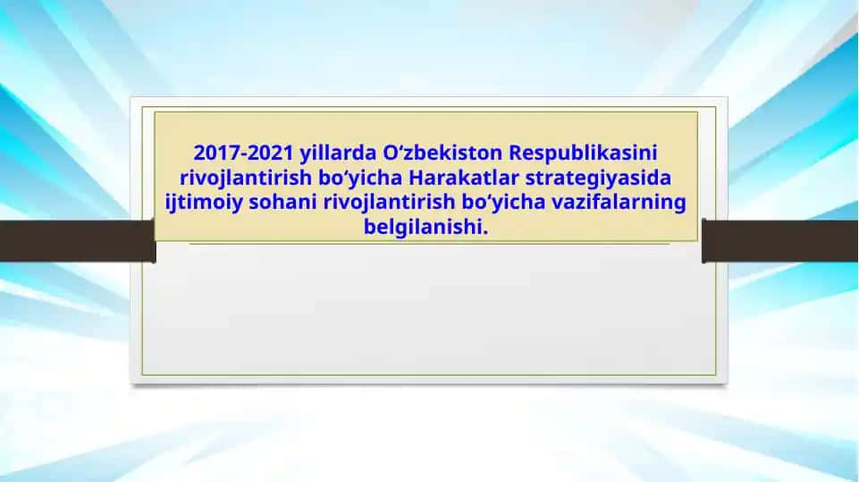 2017-2021 yillarda siyosiy islohotlar. O‘zbekiston Harakatlar strategiyasi