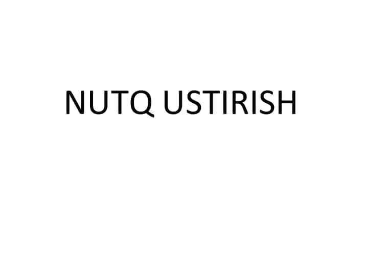 Nutq ustirish
