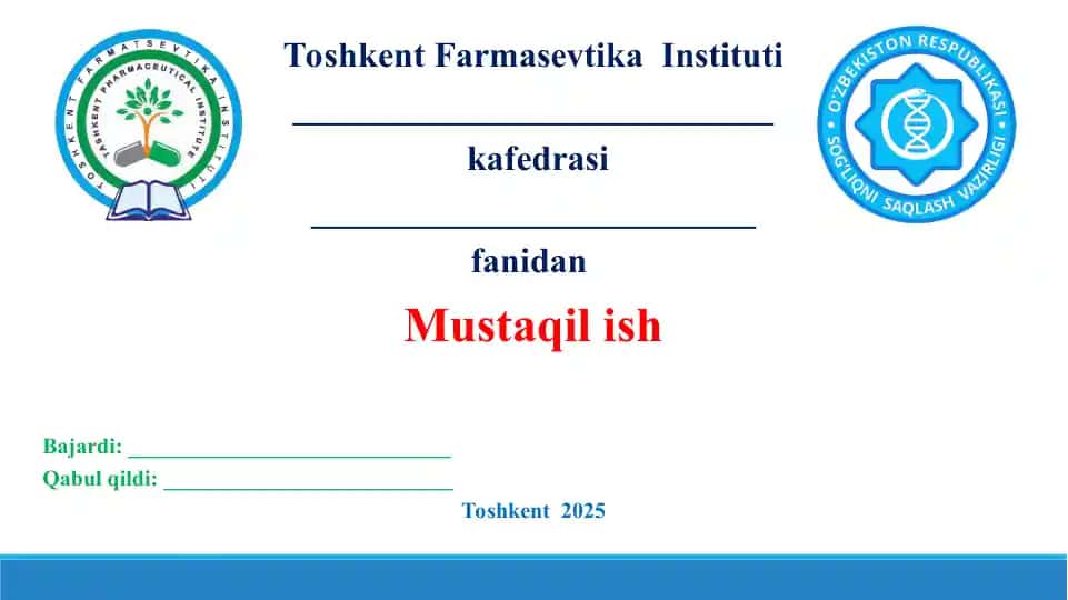 Dori vositalari sifatini ta’minlash va boshqarishda xalqaro standartlar. Taqdimot 17 bet.