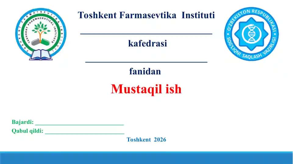 Dori vositalari sifatini ta’minlash va boshqarishda xalqaro standartlar. Taqdimot 17 bet.