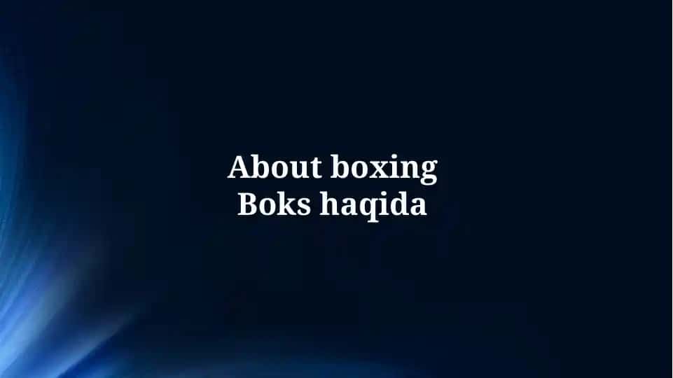 About boxing