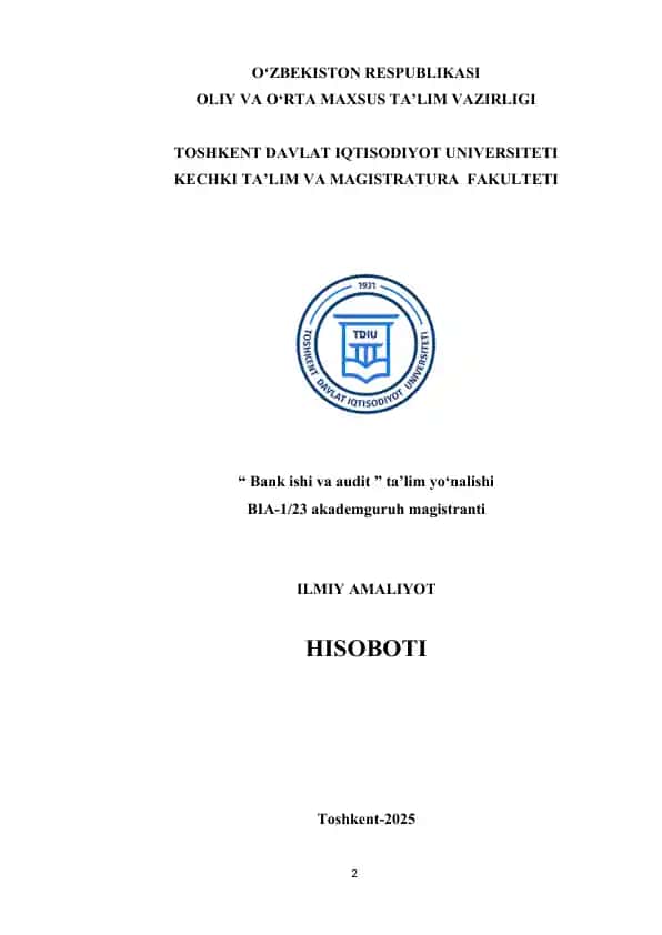 Bank ishi va audit