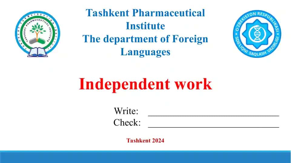 10.1. The pharmaceutical industry of Uzbekistan. Taqdimot 12 bet