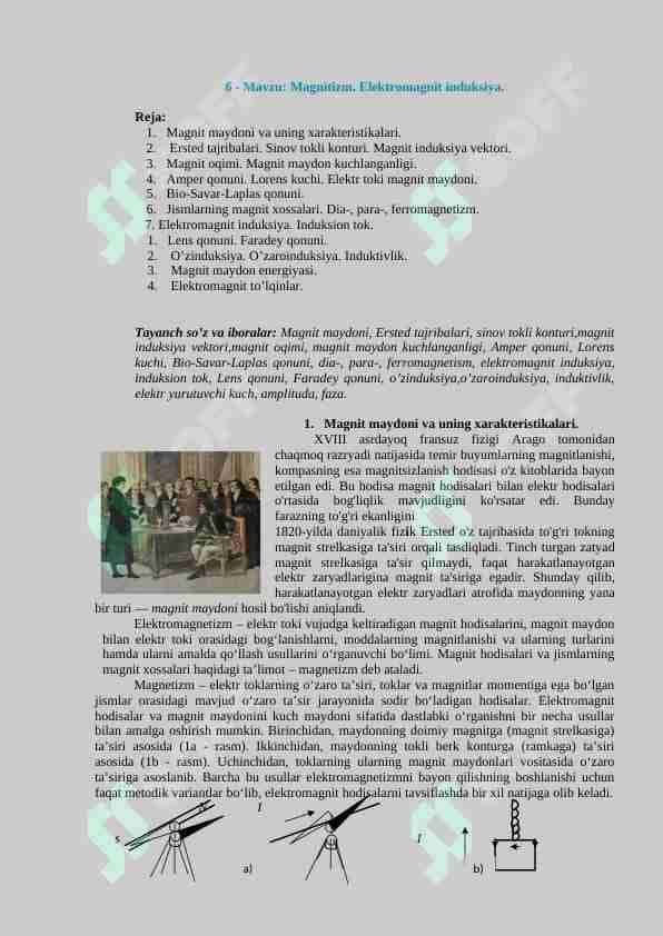 Magnitizm. Elektromagnit induksiya