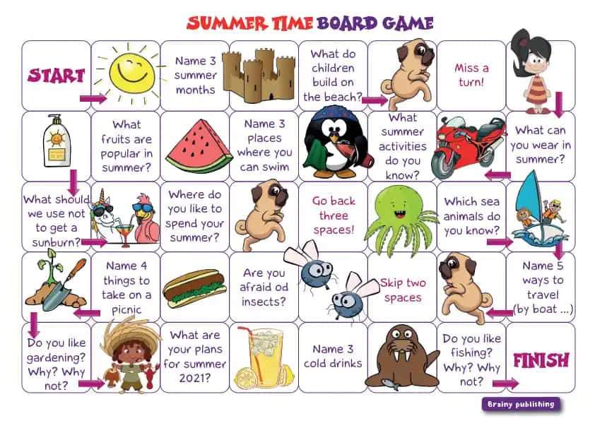 Summer Time Board Game