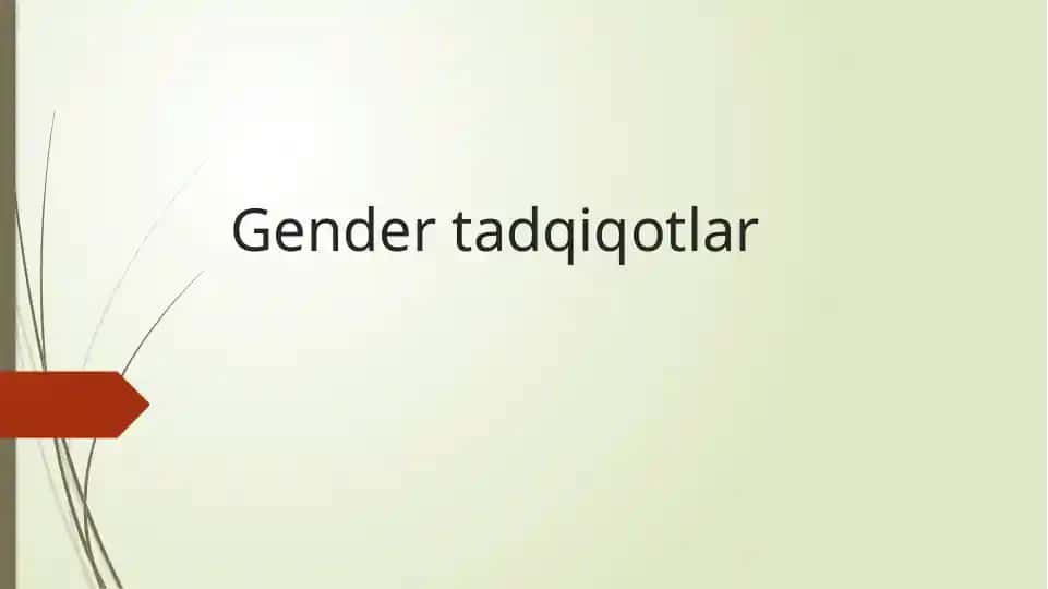 Gender tadqiqotlar
