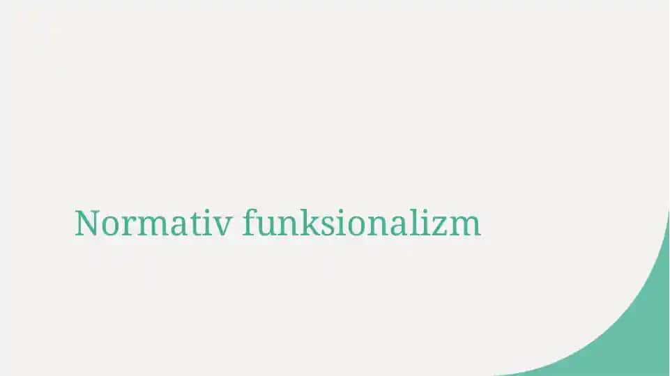 Normativ funksionalizm