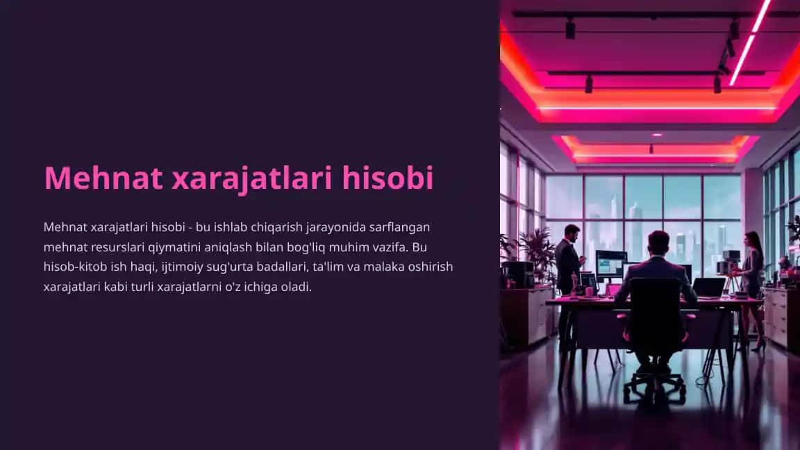 Mehnat xarajatlari hisobi