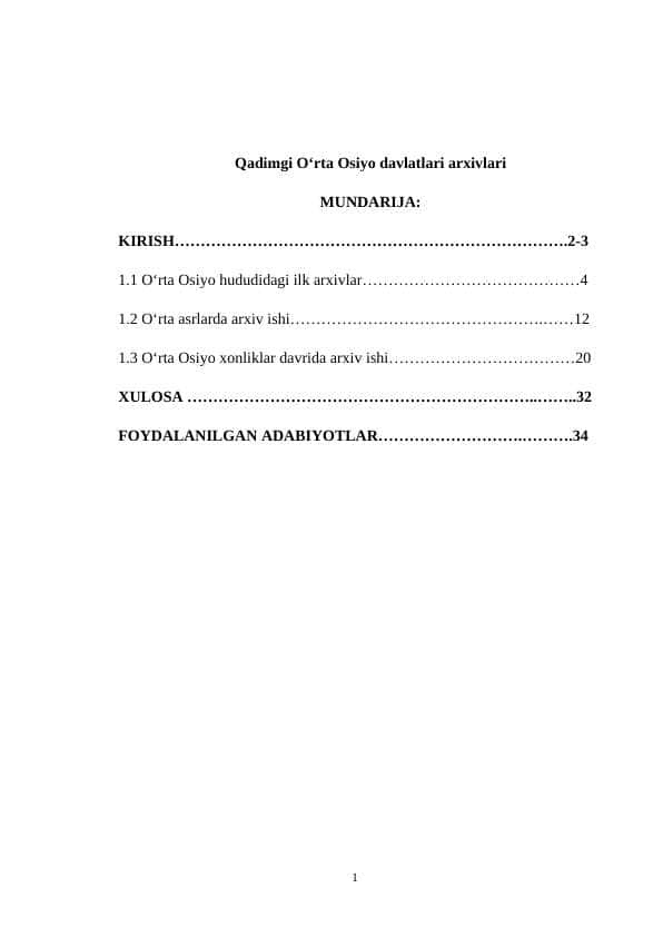 Qadimgi O‘rta Osiyo davlatlari arxivlari