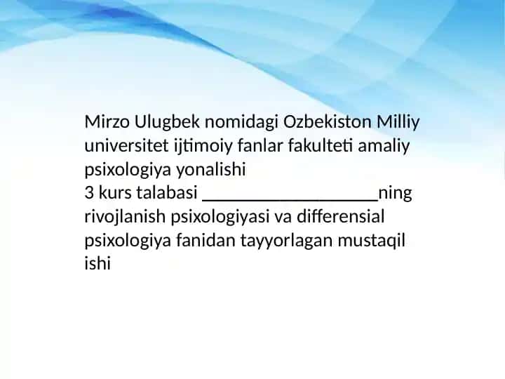 Differensial psixologiya usullarining tasnifi
