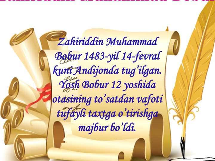 Zahiriddin Muxammad Bobur