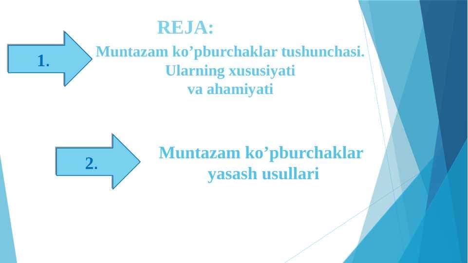 Muntazam ko'pburchaklar yasash usullari
