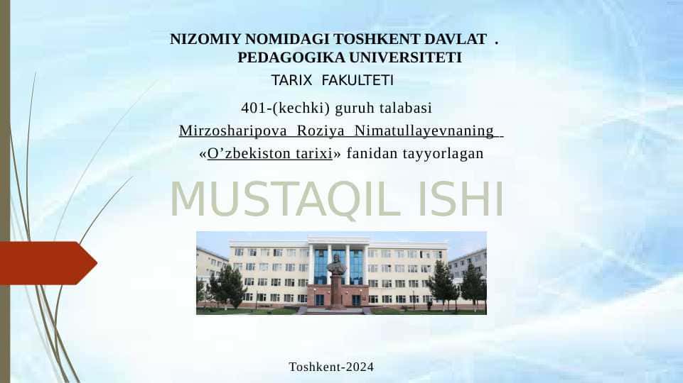 O’zbekistonning jаhondа hаvfsizlik vа terrorizmgа qаrshi kurаsh bo’yichа tаshаbbuslаri