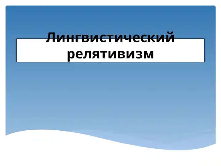 Лингвистический релятивизм