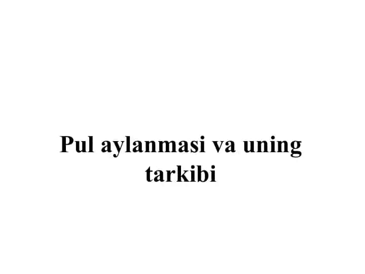 Pul aylanmasi