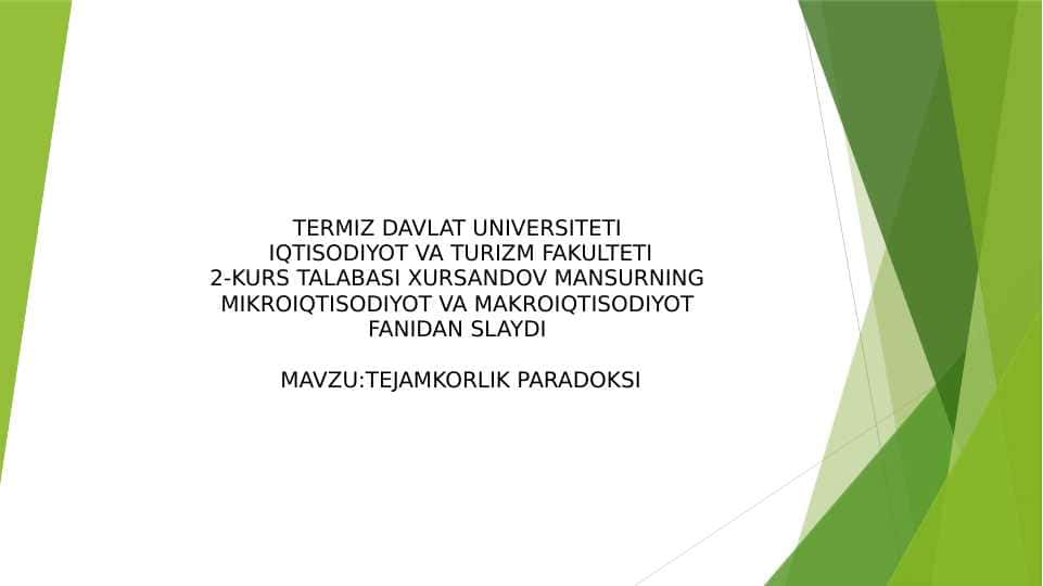 TEJAMKORLIK PARADOKSI