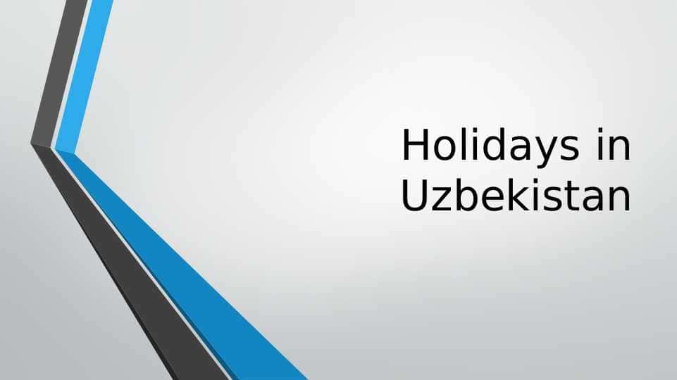 Holidays in Uzbekistan