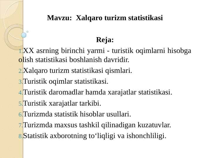 Xalqaro turizm statistikasi