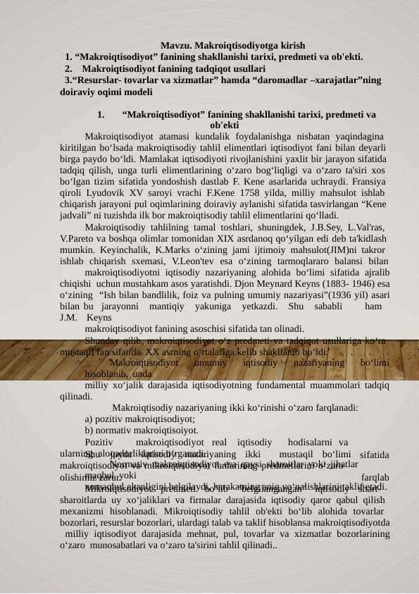 Makroiqtisodiyga kirish
